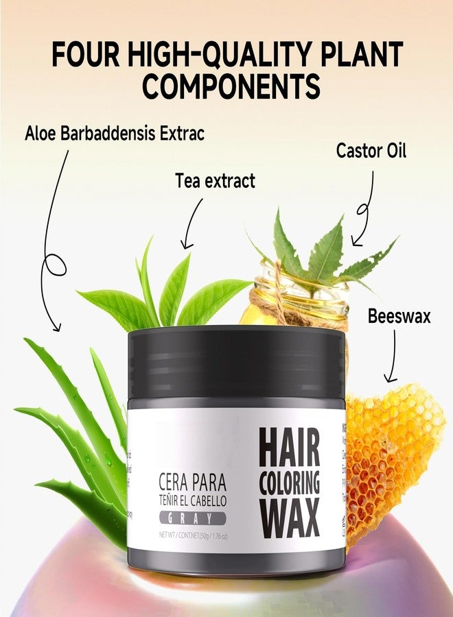Gowwim Hair Wax Color, 13 Colors Temporary Hair Dye Natural Hair Color Wax, 72h Hold & Non - Greasy Hair Dye for Women & Men for Styling 1.76 Oz Black - Image 2